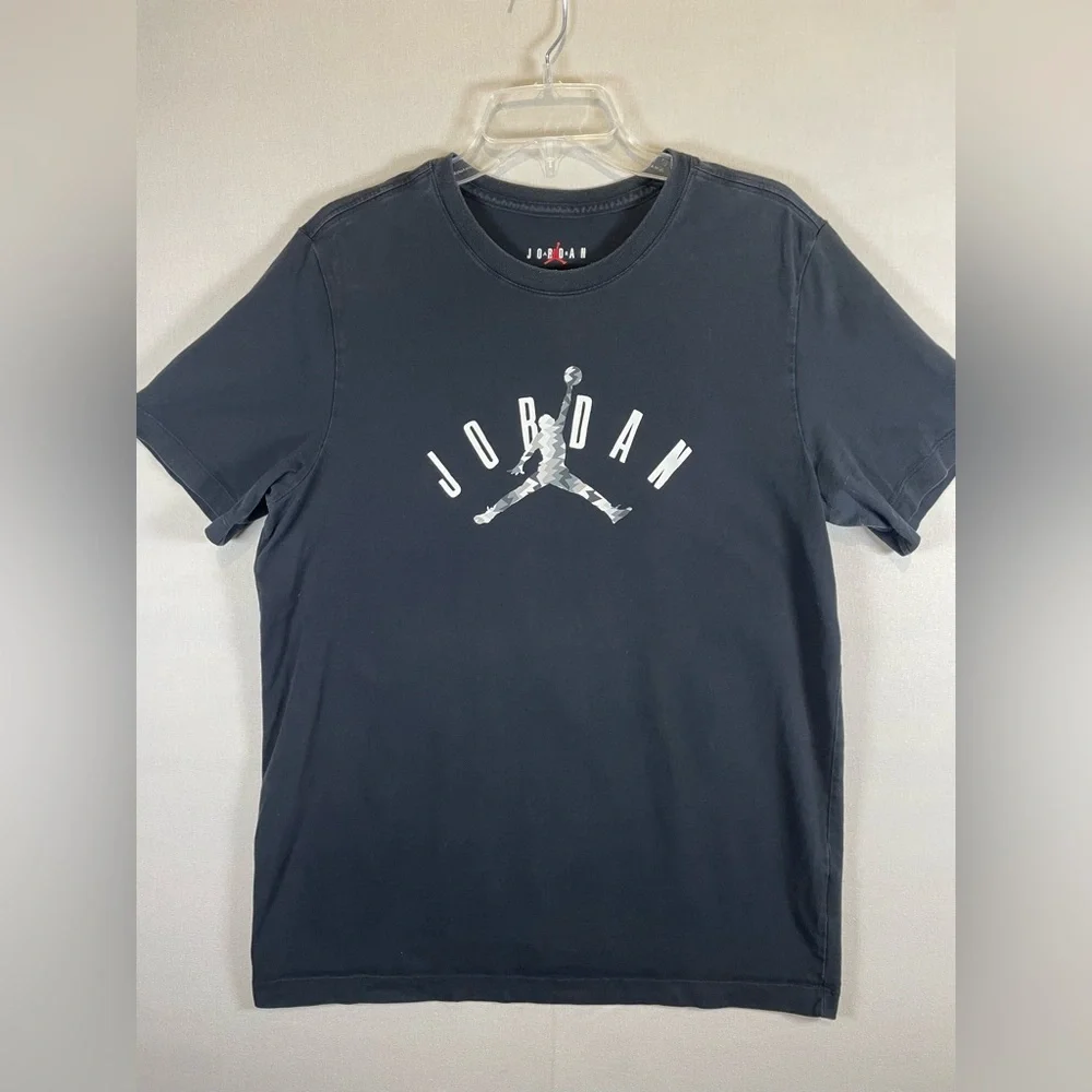 Nike Air Jordan T-Shirt Mens Large Black Jumpman Graphic Short Sleeve Tee